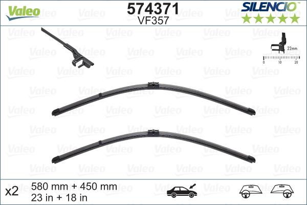 Valeo 574371 - Limpiaparabrisas parts5.com