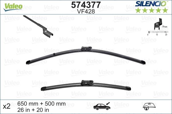 Valeo 574377 - Limpiaparabrisas parts5.com