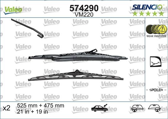 Valeo 574290 - Limpiaparabrisas parts5.com