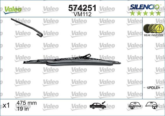 Valeo 574251 - Wiper Blade parts5.com