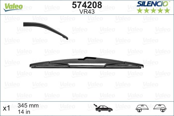 Valeo 574208 - Metlica brisača parts5.com