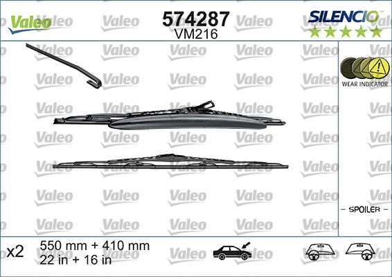 Valeo 574287 - Metlica brisalnika stekel parts5.com