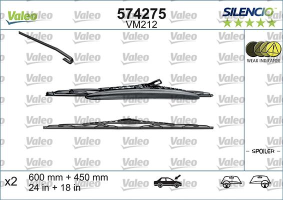 Valeo 574275 - Törlőlapát parts5.com