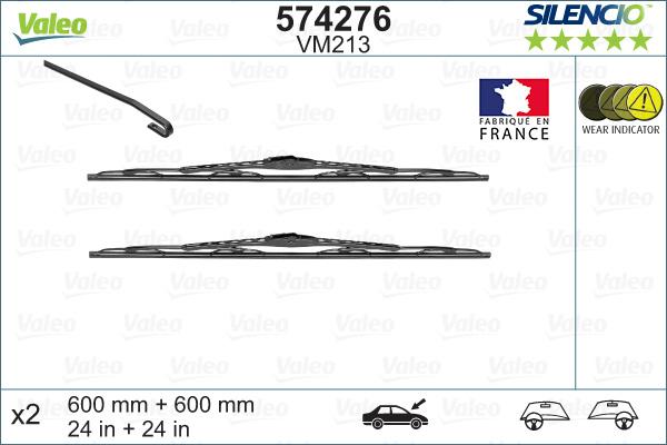 Valeo 574276 - Balai d'essuie-glace parts5.com