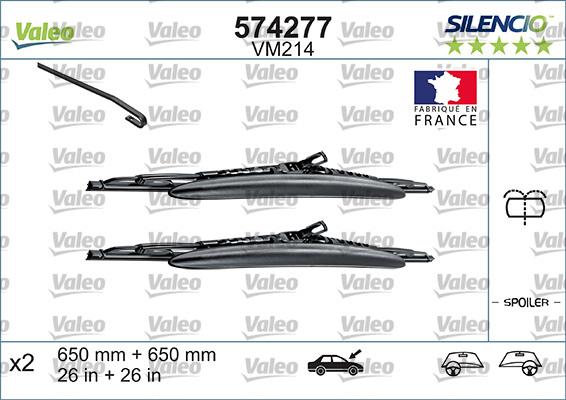 Valeo 574277 - List stěrače parts5.com