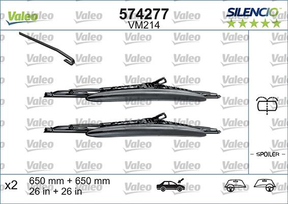 Valeo 574277 - Limpiaparabrisas parts5.com