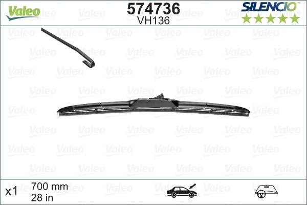 Valeo 574736 - Wiper Blade parts5.com