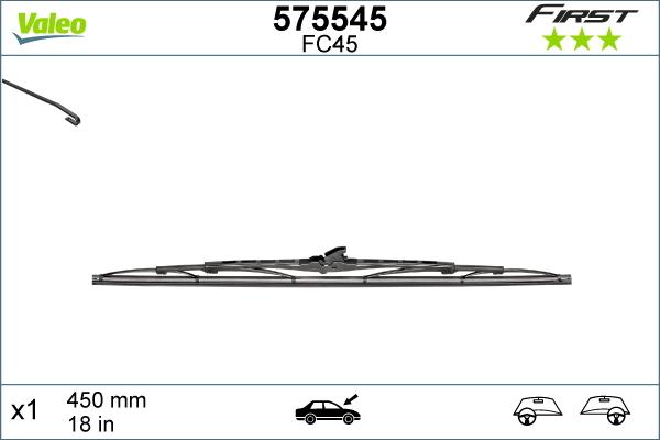 Valeo 575545 - Wischblatt parts5.com