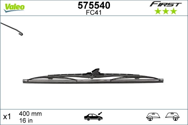 Valeo 575540 - Silecek süpürgesi parts5.com