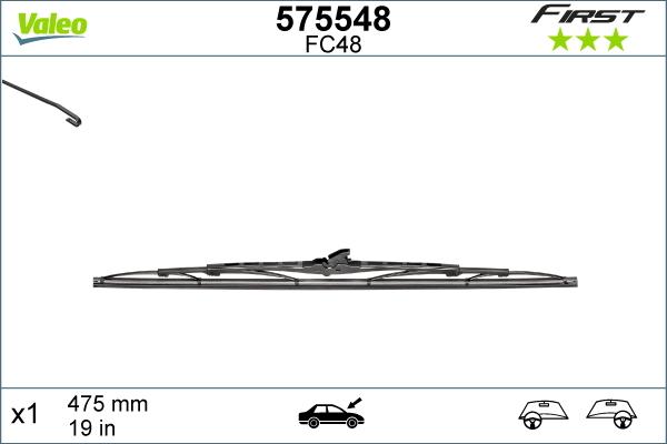 Valeo 575548 - Törlőlapát parts5.com