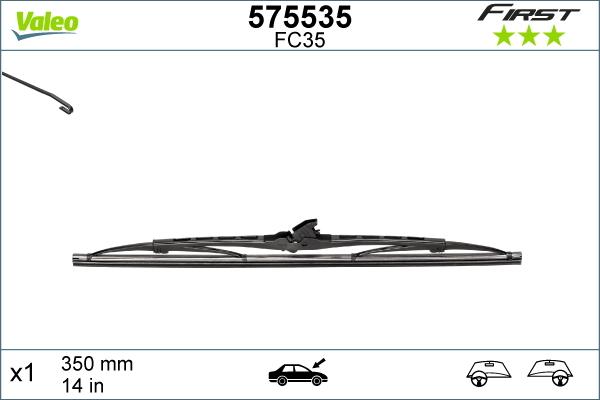 Valeo 575535 - Щетка стеклоочистителя parts5.com