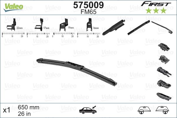 Valeo 575009 - Törlőlapát parts5.com