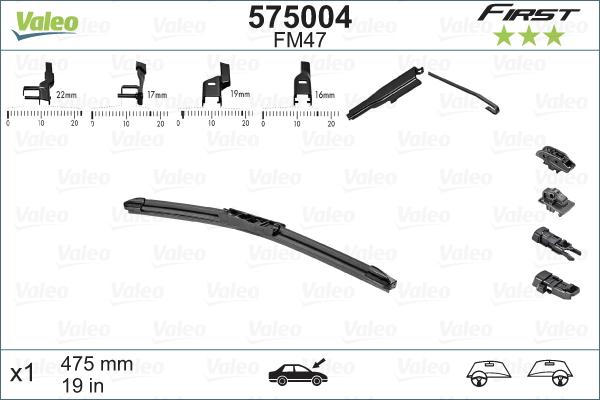 Valeo 575004 - Törlőlapát parts5.com