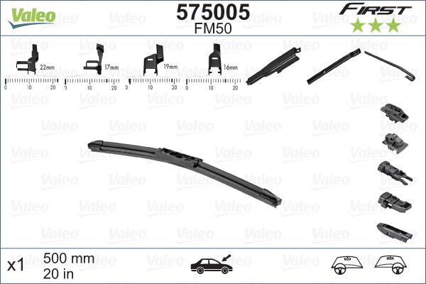 Valeo 575005 - Metlica brisača parts5.com