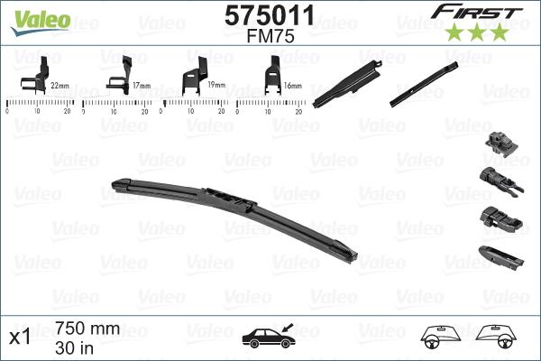 Valeo 575011 - Wiper Blade parts5.com