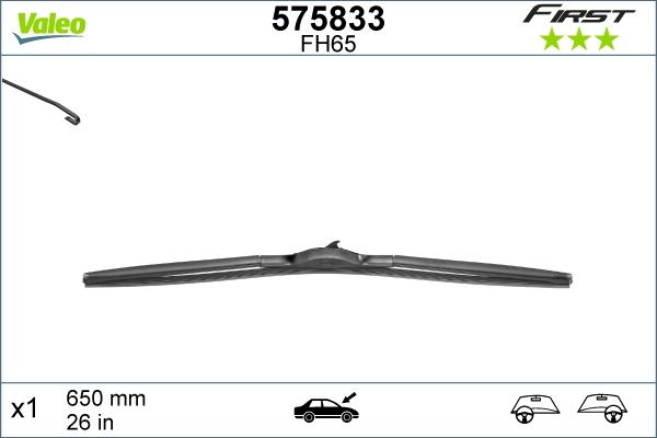 Valeo 575833 - Klaasipuhastaja kumm parts5.com