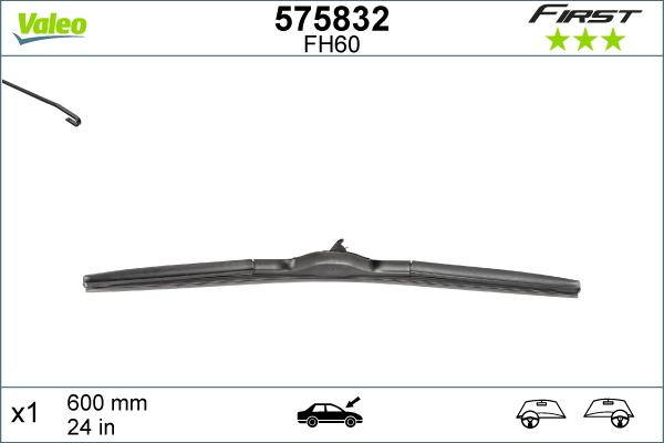 Valeo 575832 - Pióro wycieraczki parts5.com