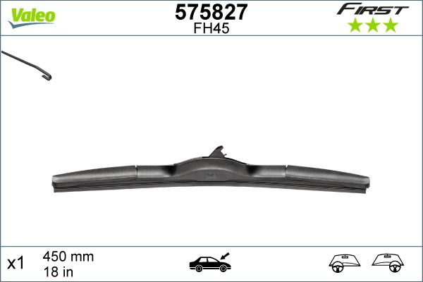 Valeo 575827 - Wiper Blade parts5.com