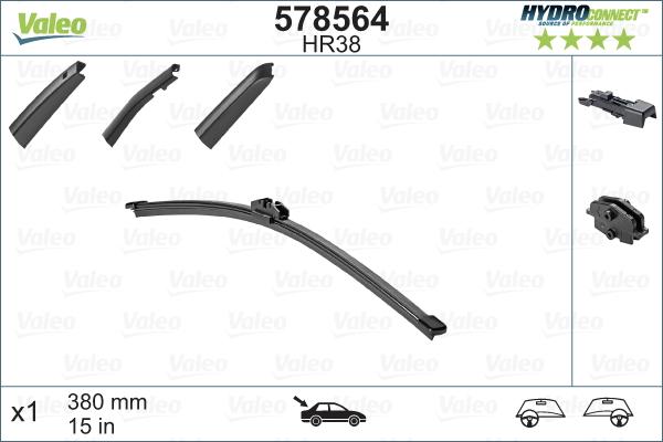 Valeo 578564 - Metlica brisalnika stekel parts5.com