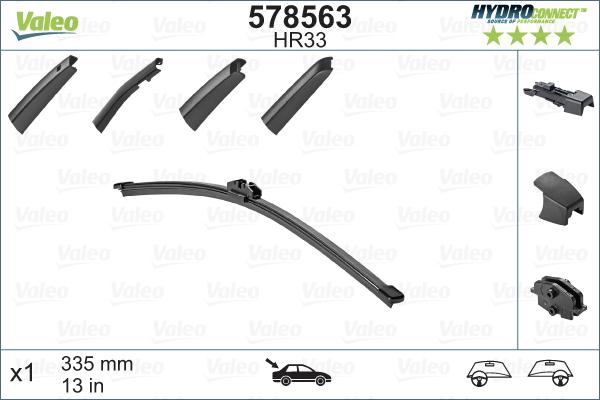 Valeo 578563 - Wischblatt parts5.com