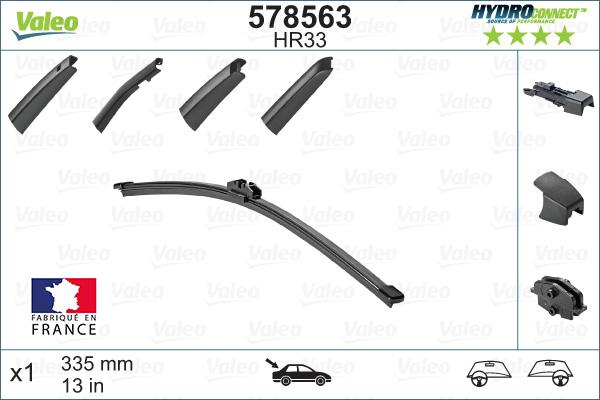 Valeo 578563 - Metlica brisalnika stekel parts5.com