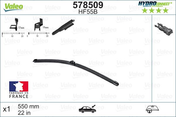 Valeo 578509 - Перо на чистачка parts5.com