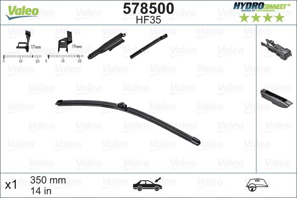 Valeo 578500 - Щетка стеклоочистителя parts5.com