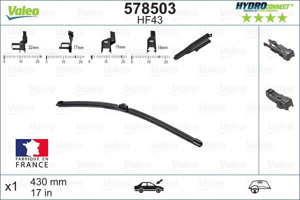 Valeo 578503 - Stieracia liżta parts5.com