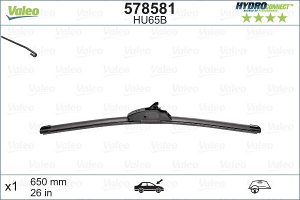 Valeo 578581 - Törlőlapát parts5.com