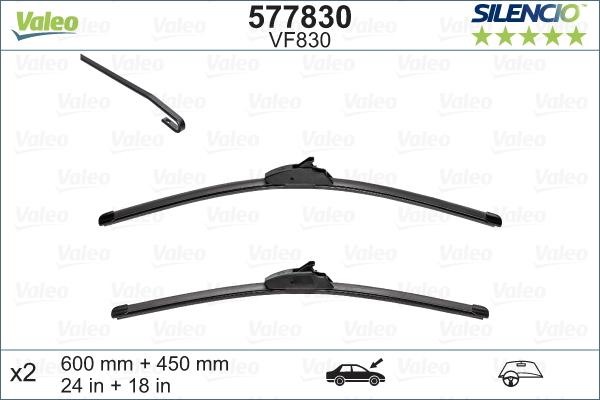 Valeo 577830 - Törlőlapát parts5.com