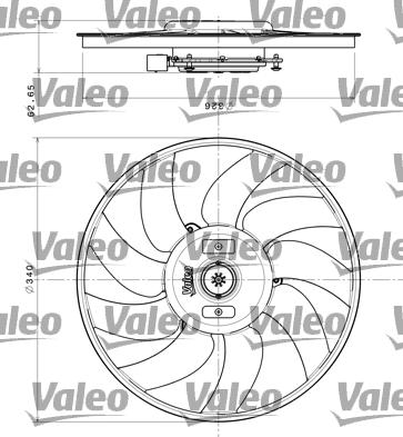 Valeo 696349 - Ventilator, radiator parts5.com