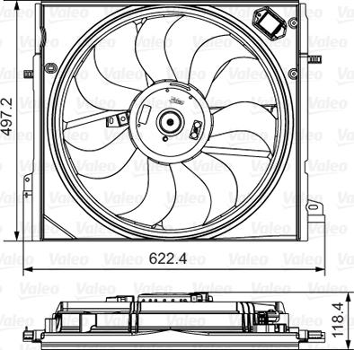 Valeo 698582 - Ventilator, radiator parts5.com