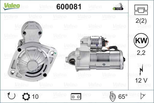 Valeo 600081 - Rozrusznik parts5.com