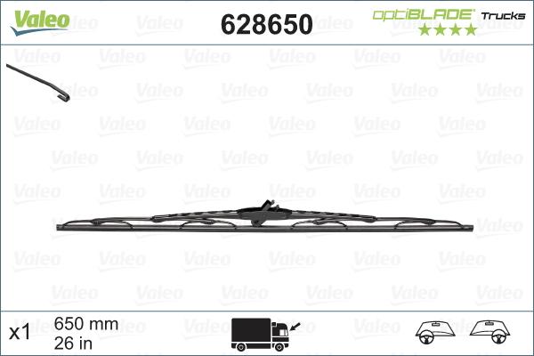 Valeo 628650 - List stěrače parts5.com