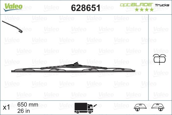 Valeo 628651 - Metlica brisača parts5.com