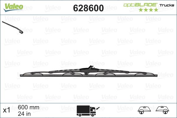 Valeo 628600 - Metlica brisalnika stekel parts5.com