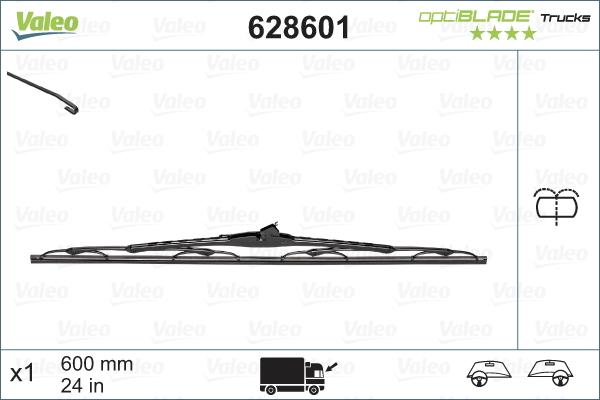 Valeo 628601 - Metlica brisalnika stekel parts5.com