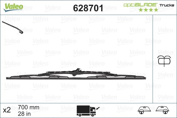 Valeo 628701 - Перо на чистачка parts5.com