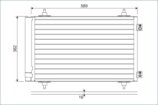 Valeo 814366 - Condensador, aire acondicionado parts5.com