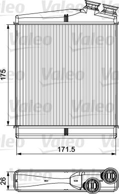 Valeo 811512 - Εναλλάκτης θερμότητας, θέρμανση εσωτερικού χώρου parts5.com