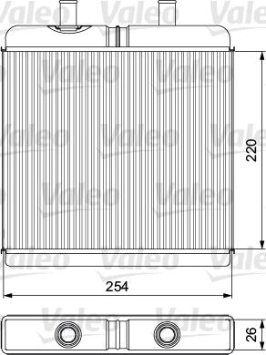 Valeo 811539 - Hőcserélő, belső tér fűtés parts5.com