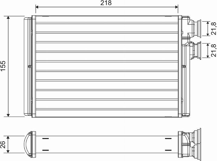 Valeo 811576 - Heat Exchanger, interior heating parts5.com