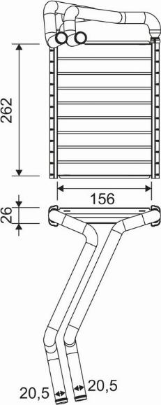 Valeo 811655 - Wymiennik ciepła, ogrzewanie wnętrza parts5.com