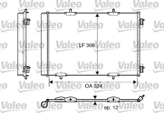 Valeo 818015 - Condensator, climatizare parts5.com