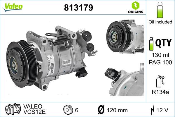 Valeo 813179 - Kompresor, klima-uređaj parts5.com