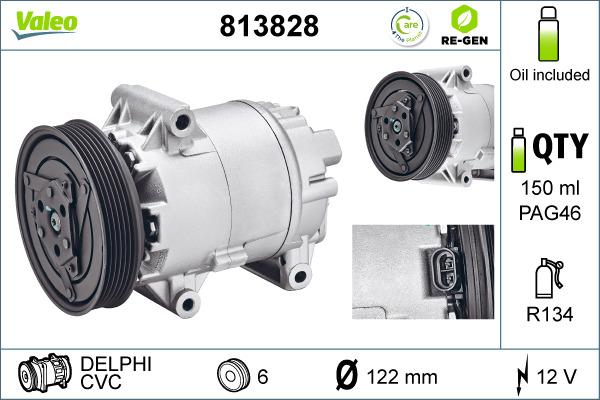 Valeo 813828 - Kompresör, klima sistemi parts5.com