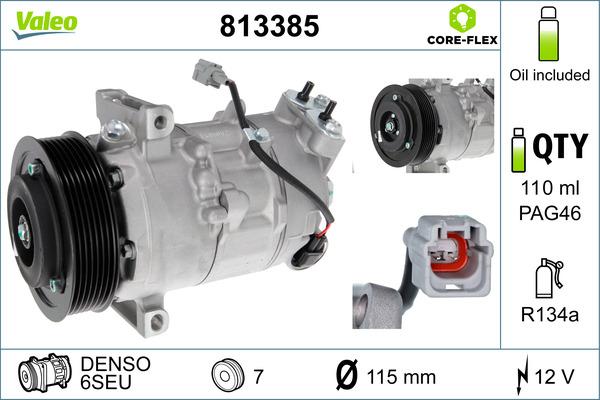 Valeo 813385 - Kompressor, Klimaanlage parts5.com