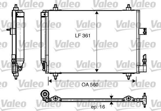 Valeo 817824 - Condenser, air conditioning parts5.com