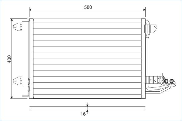 Valeo 817777 - Condensator, climatizare parts5.com