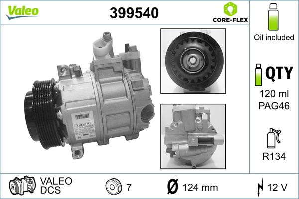 Valeo 399540 - Kompresör, klima sistemi parts5.com